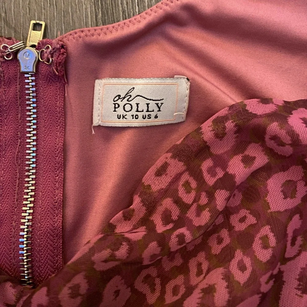 Oh Polly pink leopard crop top - Picture 3 of 3
